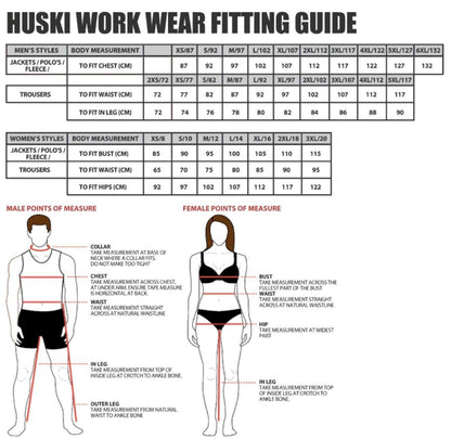 HUSKI Hi Vis Patrol Vest 3M Reflective Tape Safety Workwear High Visibility - Orange - M.