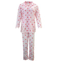 Womens PYJAMAS PJs Set Pajamas Ladies Cotton PJ Womens Long Sleeve Sleepwear - Pink - 12