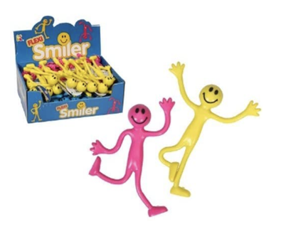 1x Bendy Smiley Man - Assorted.