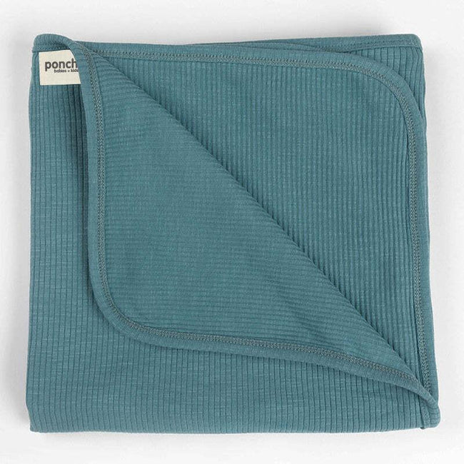 Ponchik Babies + Kids - Ribbed Swaddle Jersey Wrap - Jewel Hover Image