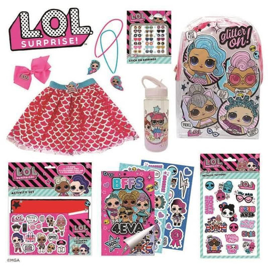 LOL Retail Showbag Backpack Necklace Skirt Earrings and More.