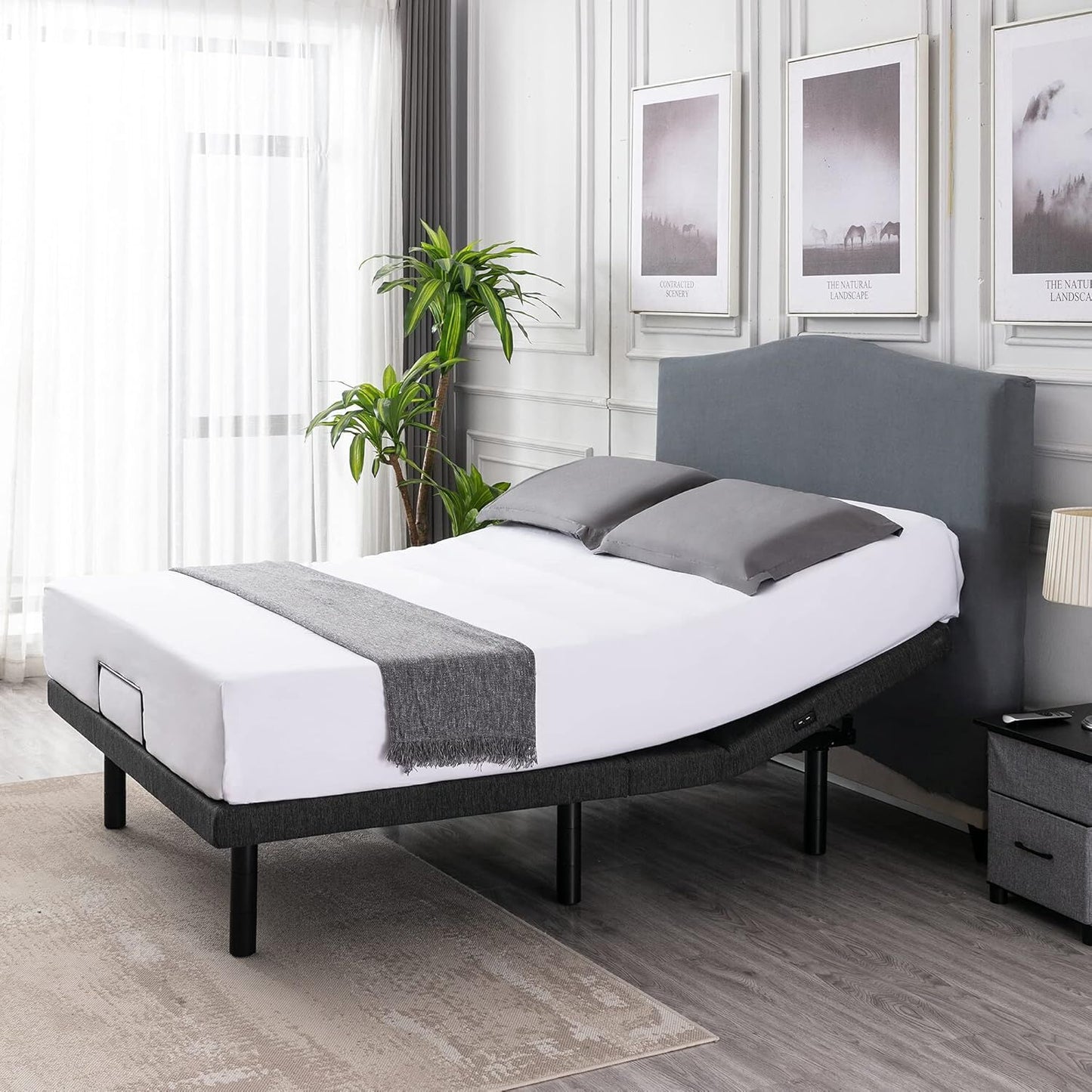 S*MAX Queen Adjustable Zero Gravity Bed Frame with Dual Motors Wireless Remote & USB Ports