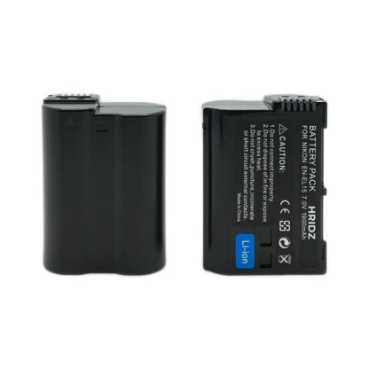 Hridz EN-EL15 Battery & Charger set for Nikon Z6, Z7, D780, D500, D600, D610, D750, D800, D810, D810a, D850.