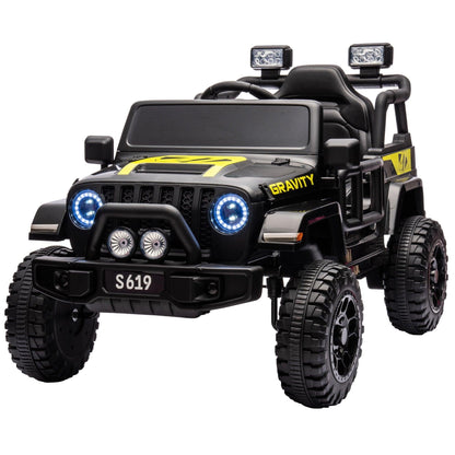 12V Kids Electric Ride On Jeep â Black.