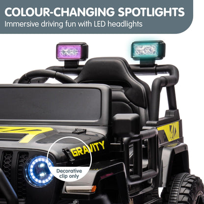 12V Kids Electric Ride On Jeep â Black.