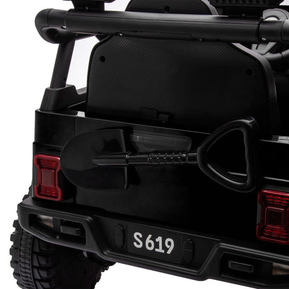 12V Kids Electric Ride On Jeep â Black.
