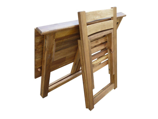 Hardwood Foldable Teen Desk Set (Acacia).