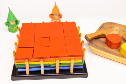 Square Fractions Cake.