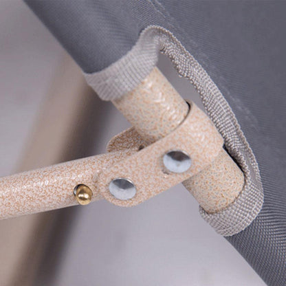 Reclining Sun Beach Deck Lounge Chair Outdoor Folding Camping Fishing Arm Rest - grey.