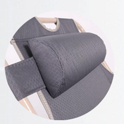 Reclining Sun Beach Deck Lounge Chair Outdoor Folding Camping Fishing Arm Rest - grey.