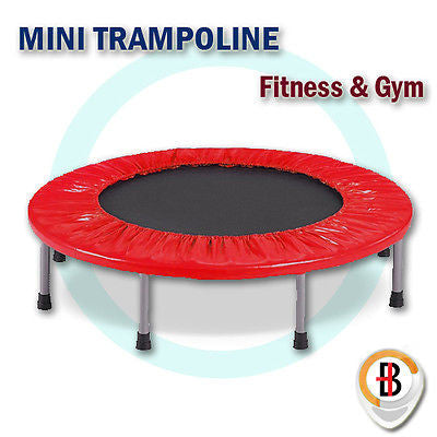 36" Mini Trampoline Jogger Rebounder Home Gym Workout Fitness Red.