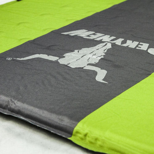 Double Self Inflating Mattress Sleeping Mat Air Bed Camping Camp Hiking Joinable - green.