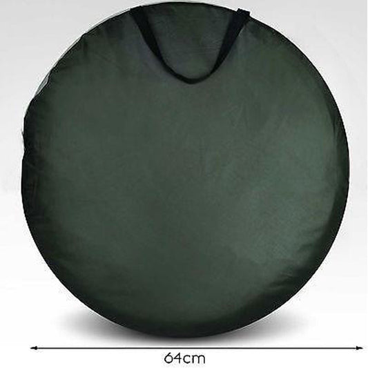 Pop Up Camping Shower Toilet Tent Outdoor Privacy Portable Change Room Shelter Silver Linen - green.