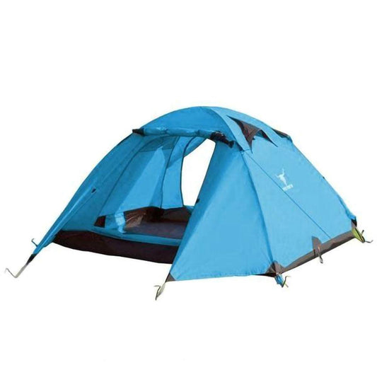 2 Person Portable Outdoor Lightweight Cycling Hiking Backpacking Camping Waterproof Tent - Blue.