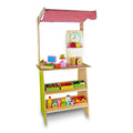 Kids Wooden Toy Pretend Play Marketplace Stand Fruit Veg Shop Stall Supermarket.