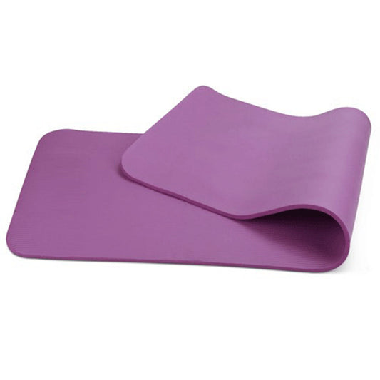 10mm Extra Thick NBR Yoga Mat Gym Pilates Fitness Exercise - purple.