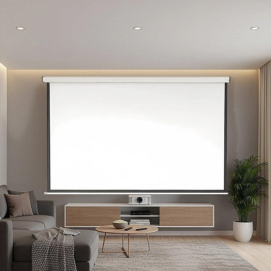 100" Electric Motorised Projector Screen TV +Remote.