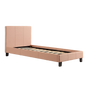 Single PU Leather Bed Frame Pink