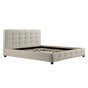 King PU Leather Deluxe Bed Frame White