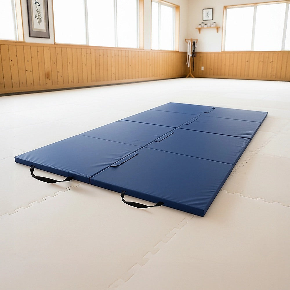 Folding Blue Exercise Mat â Gymnastics, Martial Arts, Yoga, Karate & Judo Training.