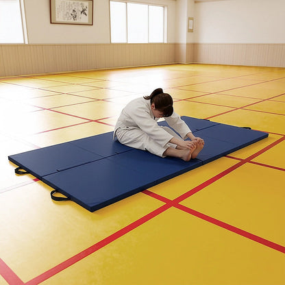 Folding Blue Exercise Mat â Gymnastics, Martial Arts, Yoga, Karate & Judo Training.