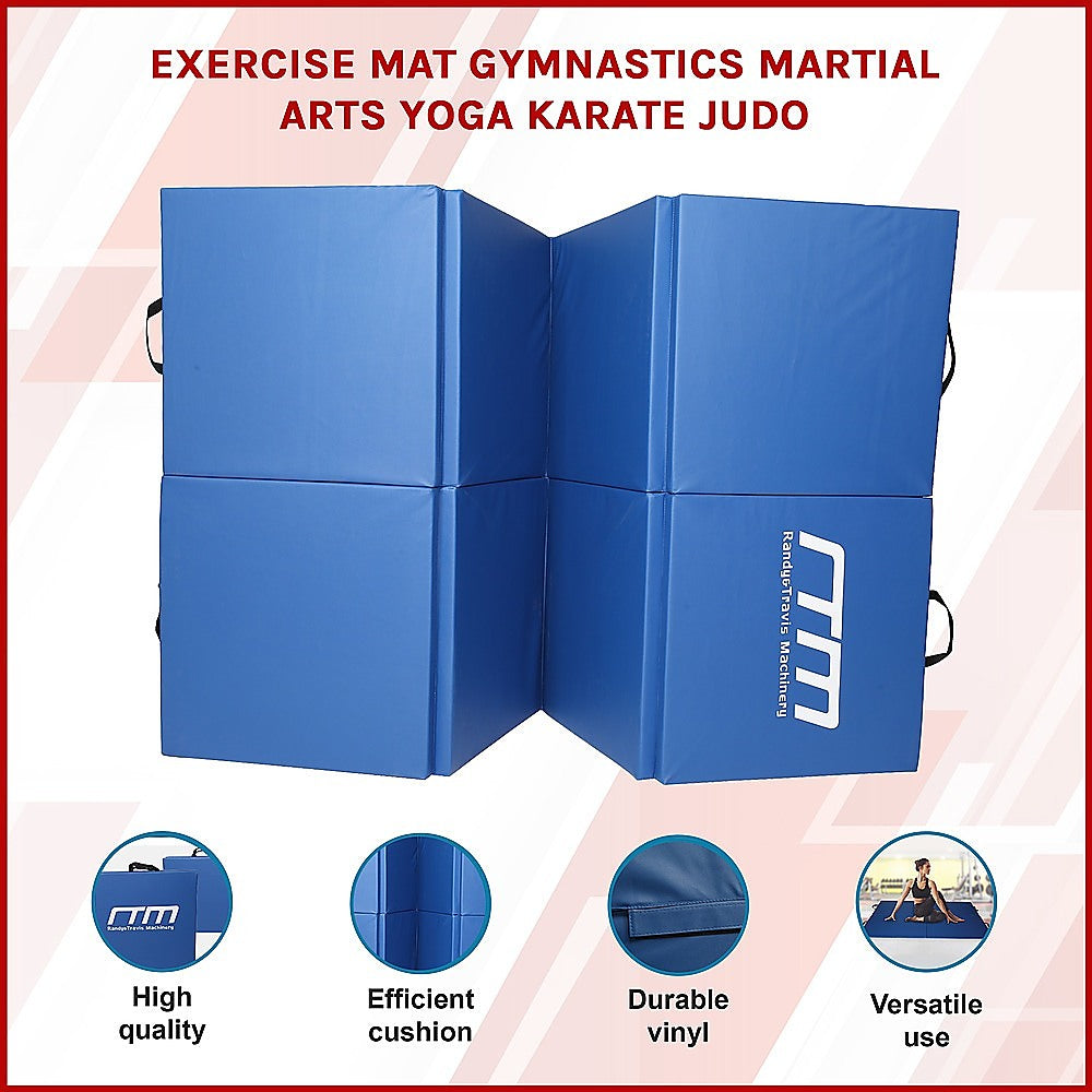 Folding Blue Exercise Mat â Gymnastics, Martial Arts, Yoga, Karate & Judo Training.