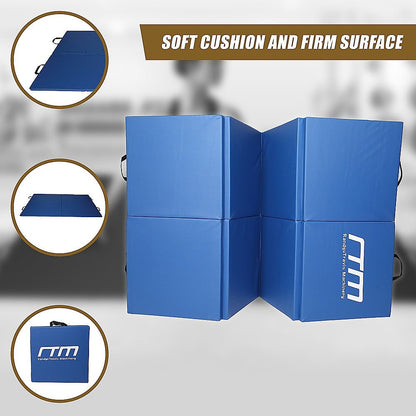 Folding Blue Exercise Mat â Gymnastics, Martial Arts, Yoga, Karate & Judo Training.