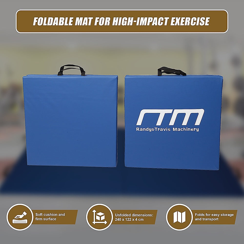 Folding Blue Exercise Mat â Gymnastics, Martial Arts, Yoga, Karate & Judo Training.