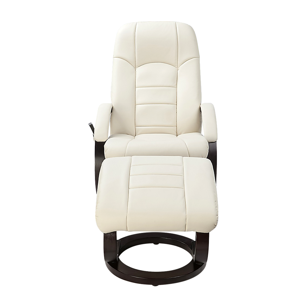 PU Leather Deluxe Massage Chair Recliner Ottoman Lounge Remote.