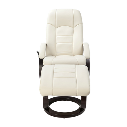 PU Leather Deluxe Massage Chair Recliner Ottoman Lounge Remote.