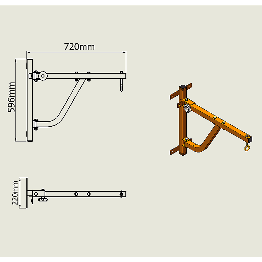Boxing Punching Bag Wall Pivot Rack â Swivel Mount for Home Gym.