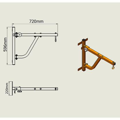 Boxing Punching Bag Wall Pivot Rack â Swivel Mount for Home Gym.