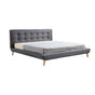 King Linen Fabric Deluxe Bed Frame Grey