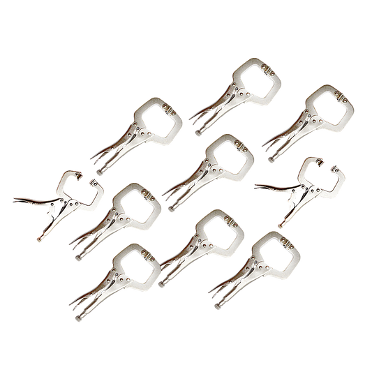 10pc Heavy Duty Steel C-Clamps 6" Mig Welding Locking Plier Vice Grip.