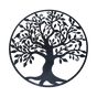 Black Tree of Life Wall Art Hanging Metal Iron Sculpture Garden 60cm