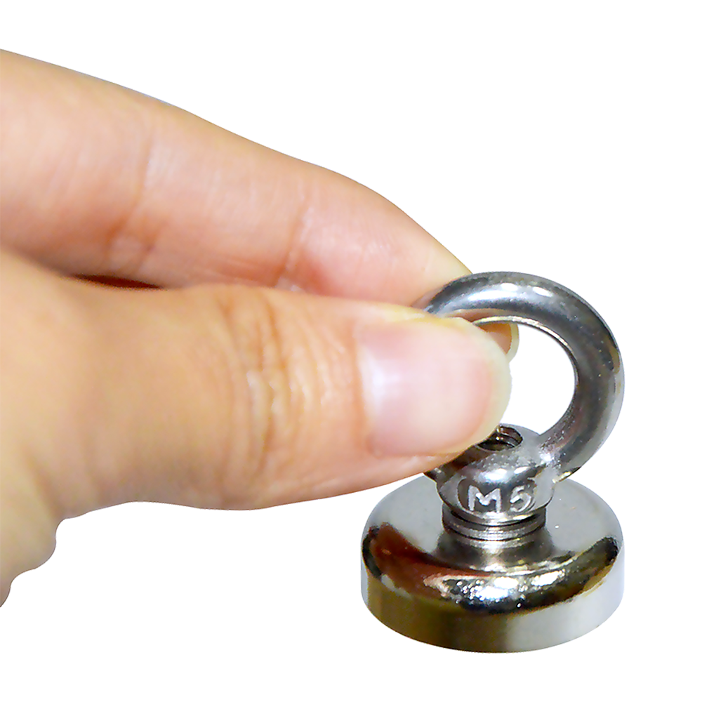 12Kg SALVAGE Strong MAGNET N52 Neodymium Eyebolt Circular Ring.
