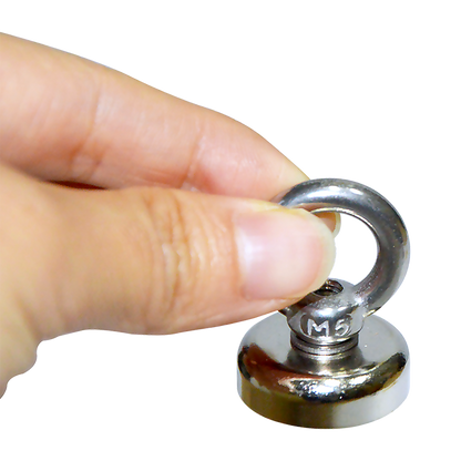12Kg SALVAGE Strong MAGNET N52 Neodymium Eyebolt Circular Ring.
