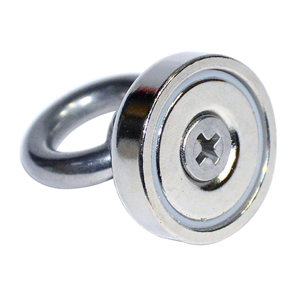 12Kg SALVAGE Strong MAGNET N52 Neodymium Eyebolt Circular Ring.