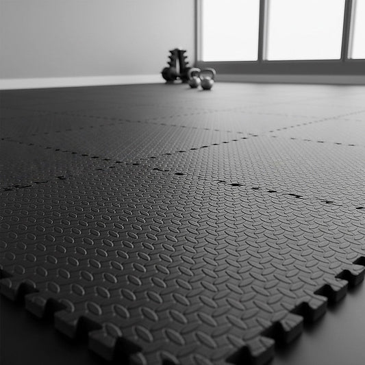12 Tiles EVA Rubber Foam Gym Mat 60x60cm â 2.5cm Thick Fitness Flooring Set.