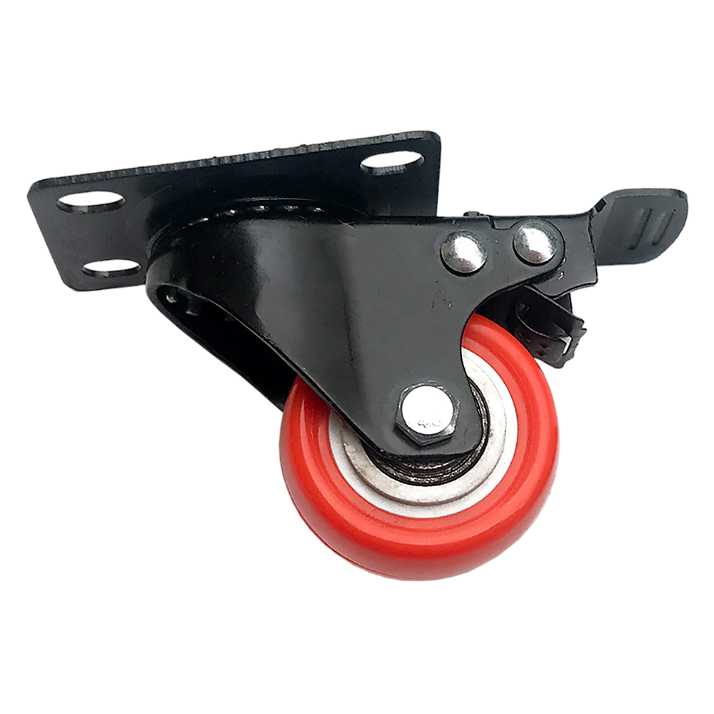 8 x 2" Polyurethane Castor Wheels - Swivel and 4 with brake.