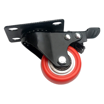 8 x 2" Polyurethane Castor Wheels - Swivel and 4 with brake.