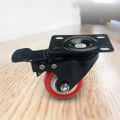 8 x 2" Polyurethane Castor Wheels - Swivel and 4 with brake.