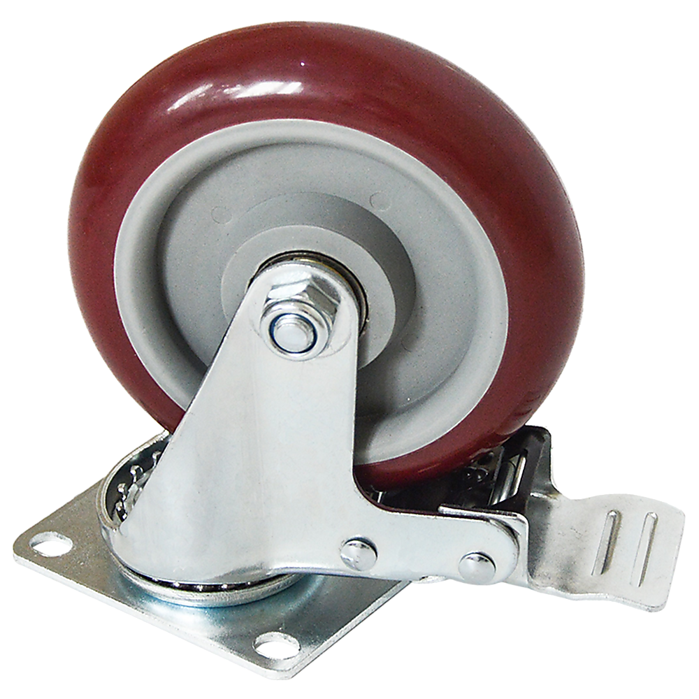 4 X 5" Heavy Duty 400kg Swivel Castor Wheels Trolley Furniture Caster All Brake.