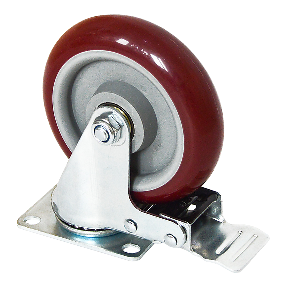 4 X 5" Heavy Duty 400kg Swivel Castor Wheels Trolley Furniture Caster All Brake.
