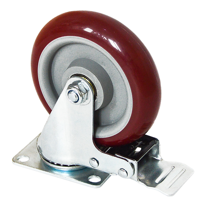 4 X 5" Heavy Duty 400kg Swivel Castor Wheels Trolley Furniture Caster All Brake.