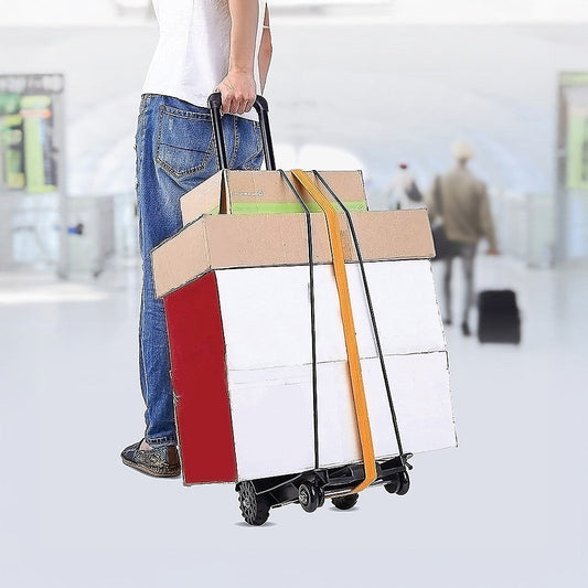 Portable Cart Folding Dolly Push Truck Hand Collapsible Trolley Luggage 70Kg.