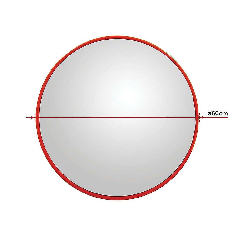 60cm Wide Angle Security Curved Convex Road Safety Mirror Traffic Driveway.