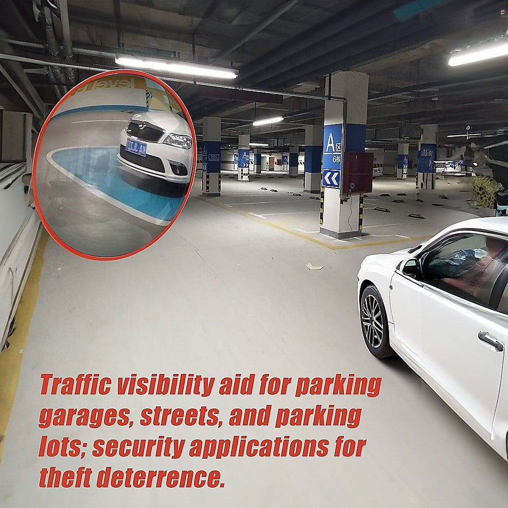 60cm Wide Angle Security Curved Convex Road Safety Mirror Traffic Driveway.