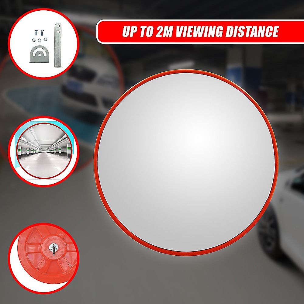 60cm Wide Angle Security Curved Convex Road Safety Mirror Traffic Driveway.