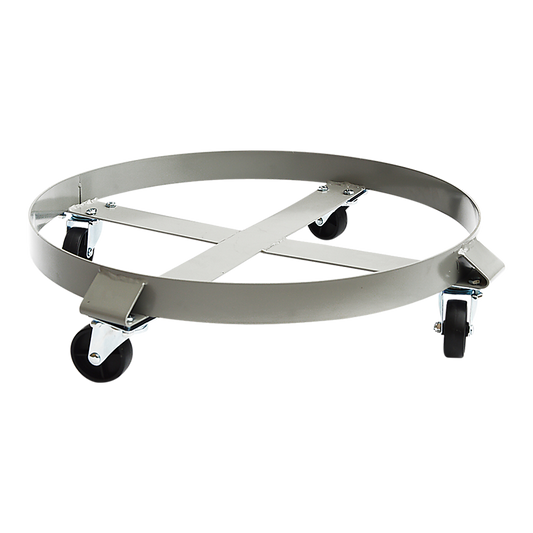 Drum Dolly 450kg 55 Gallon w Swivel Casters Heavy Duty Steel Frame Non Tipping.